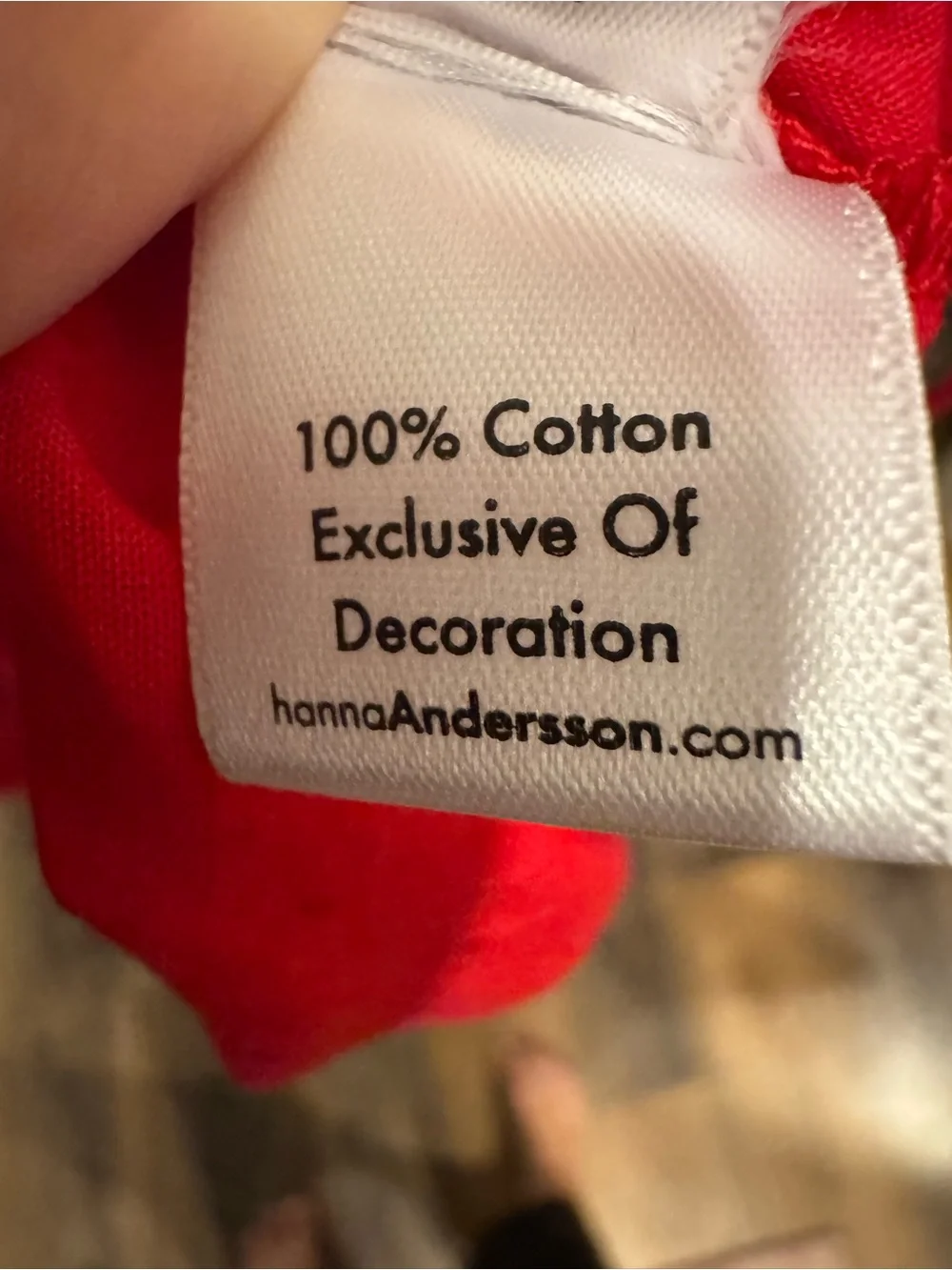 Hanna Andersson Dress Girl's 10 cm Red ¾ Sleeve Swiss Dots Floral Trim Cotton